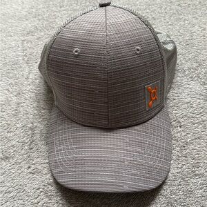 Gray Mesh Cap with Orange Logo